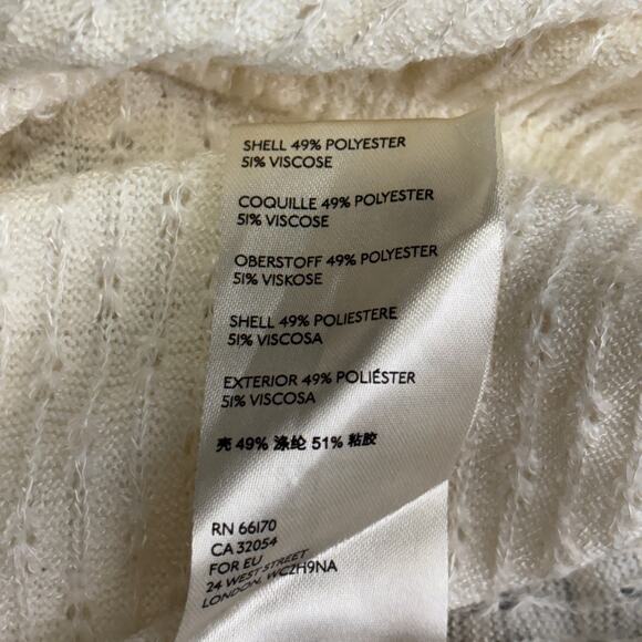 Maeve Addie Ruffled Hacci Pullover Cream Womens XS Cottagecore Shabby Chic Boho - Picture 10 of 12